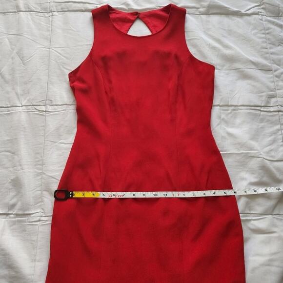 MAGGY LONDON SILK RED Open Back Dress - 6 - Picture 5 of 9